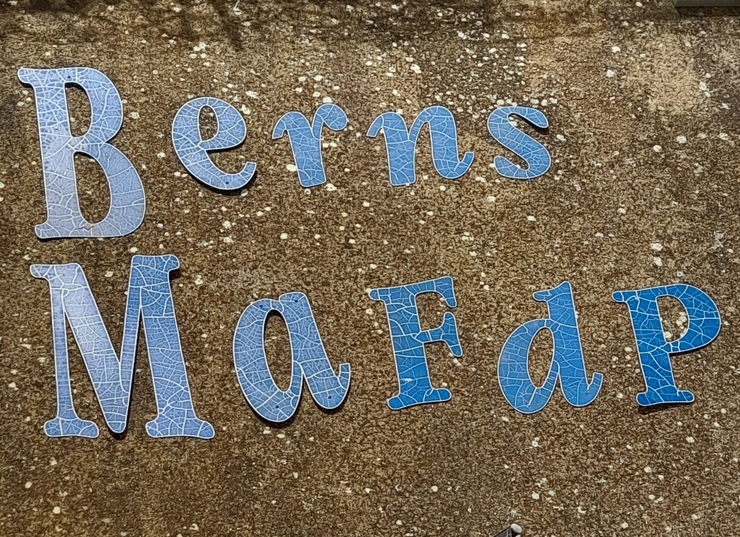 Lot of letters of sign