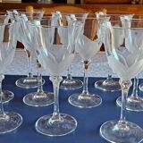 12 crystal wine glasses, Florence model.