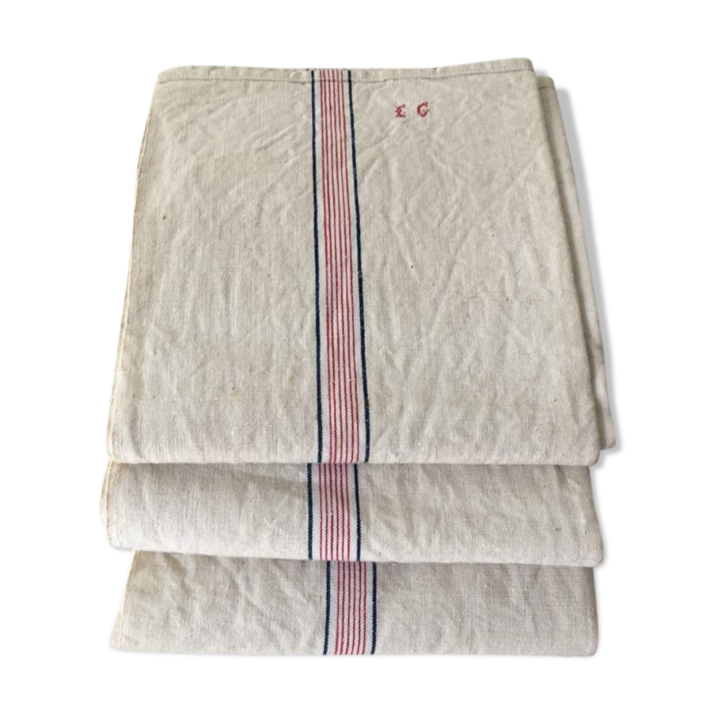 Lot of three rags old monograms eg