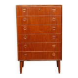 Vintage Danish chest of drawers | Teak | 6 drawers | 110 cm
