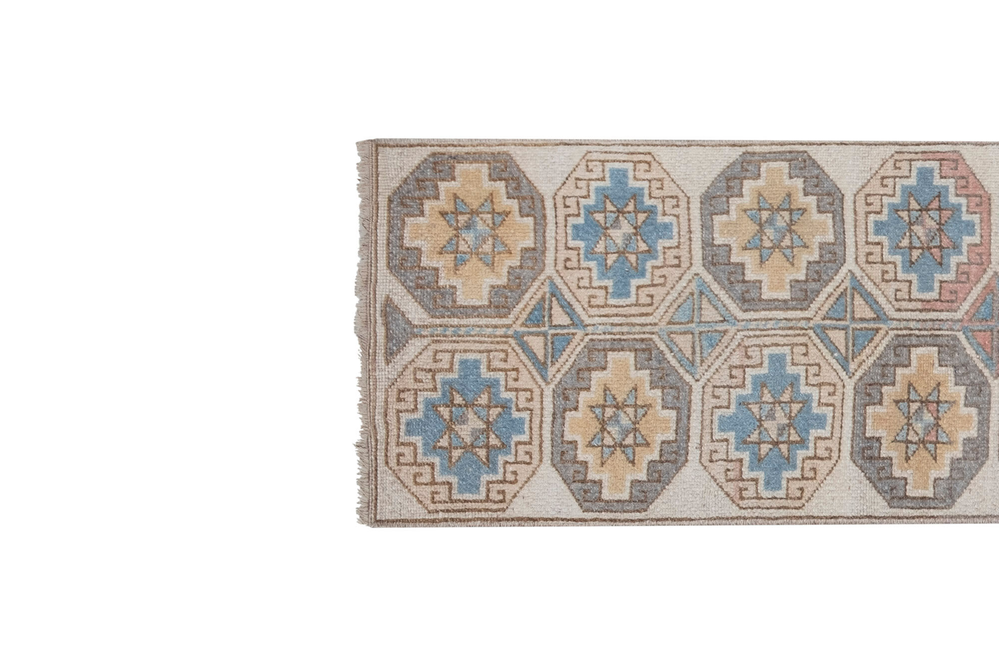 Distressed turkish oushak rug runner 49 x 255 cm