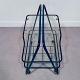 Cobalt blue bar cart