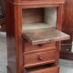 Old Chiffonier Bedside Table White Marble Top