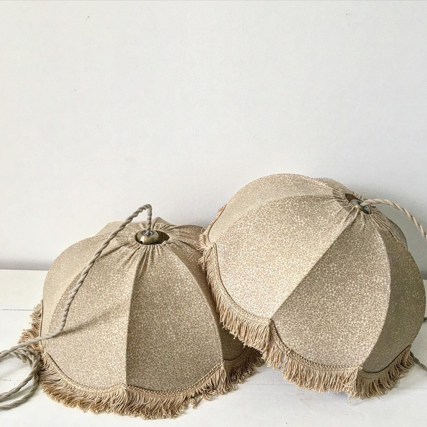 Vintage pendant lamp pair