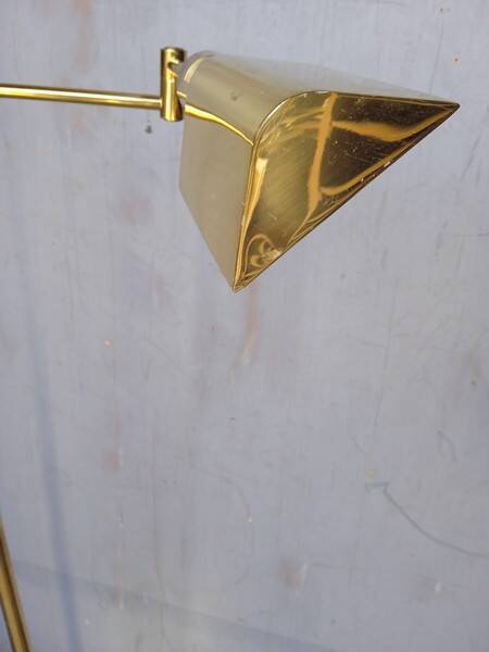 reading floor lamp in golden brass vintage design ep 1970