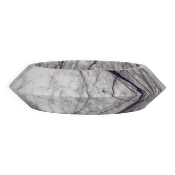 White lilac marble bowl