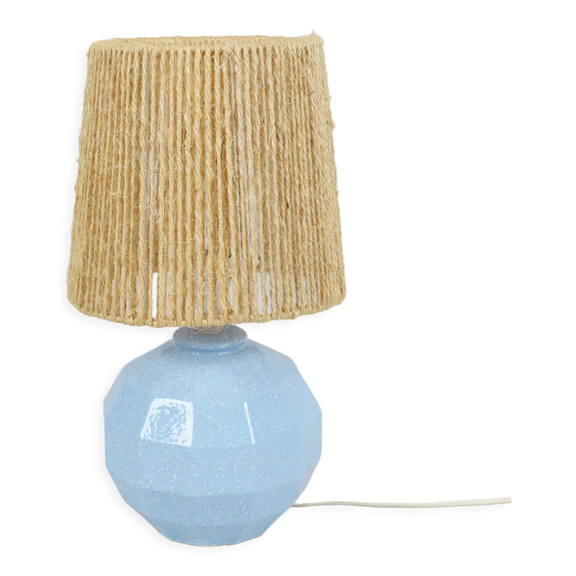 Lampe boule bleue mouchetée