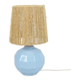 Lampe boule bleue mouchetée