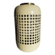 Photophore lanterne arrondie en métal beige