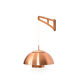 Danish oak and copper wall lamp 1960s