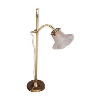 Tulip swan neck desk lamp in frosted glass