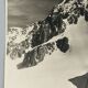 Old photo in black and white mountain summit artistic snow