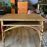 Rattan desk and canning