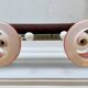 Paire de suspensions en verre opalin vintage style italien