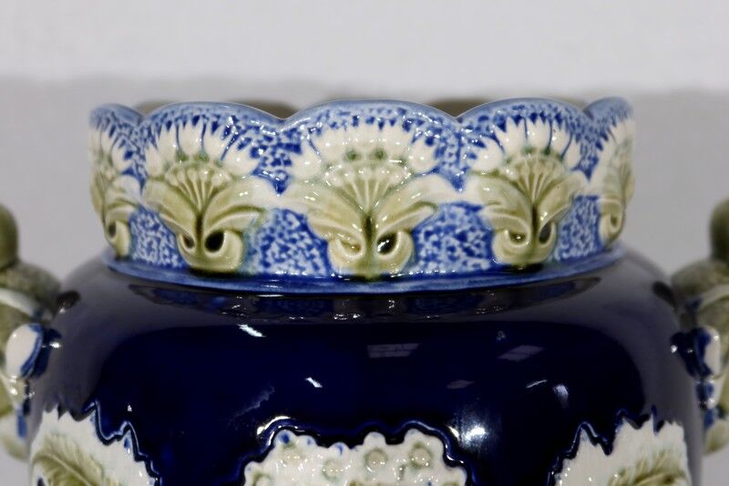 Earthenware vase, faience factory of fives lille - early twentieth century