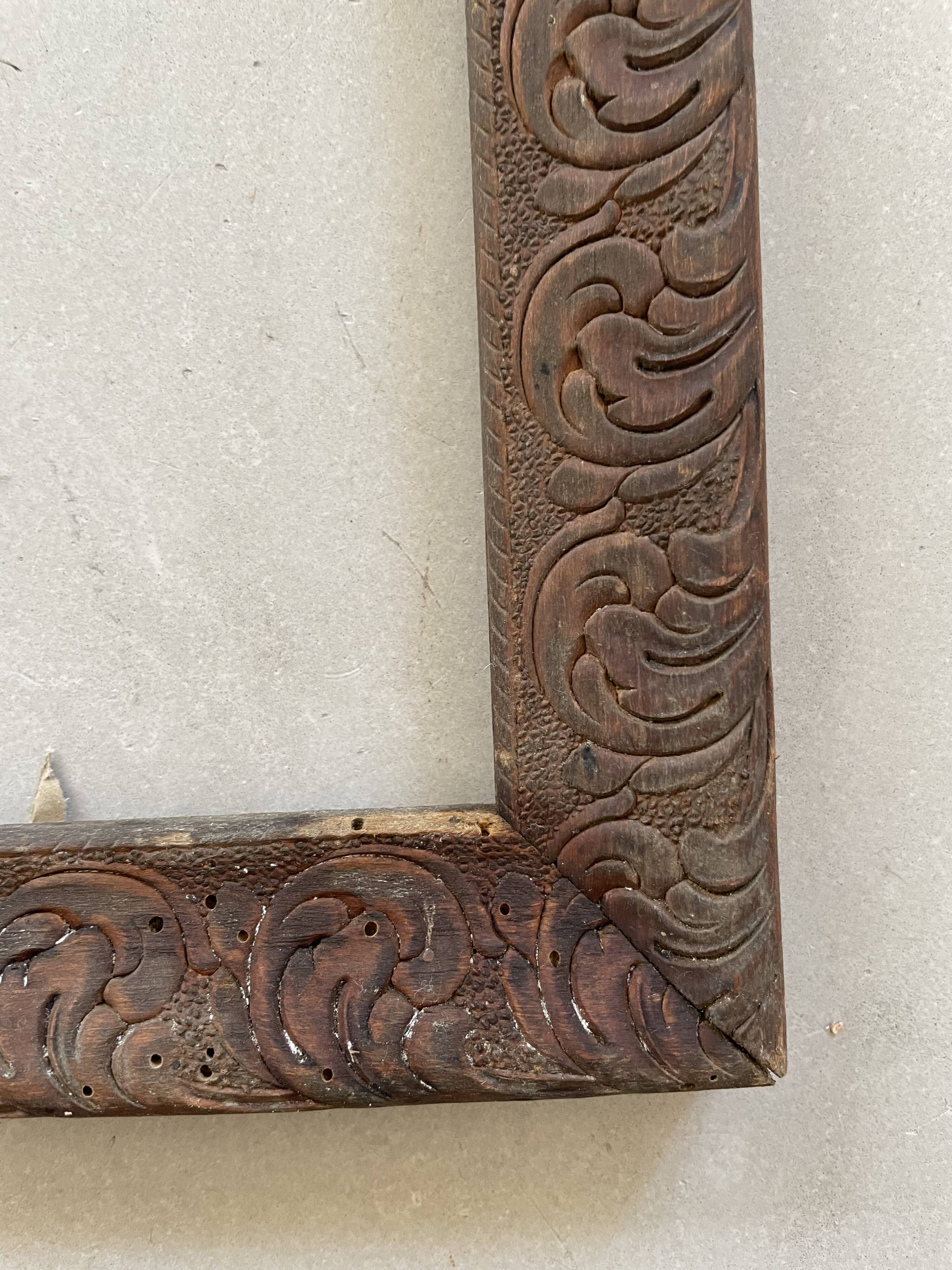 Old carved wooden frame 40x47cm