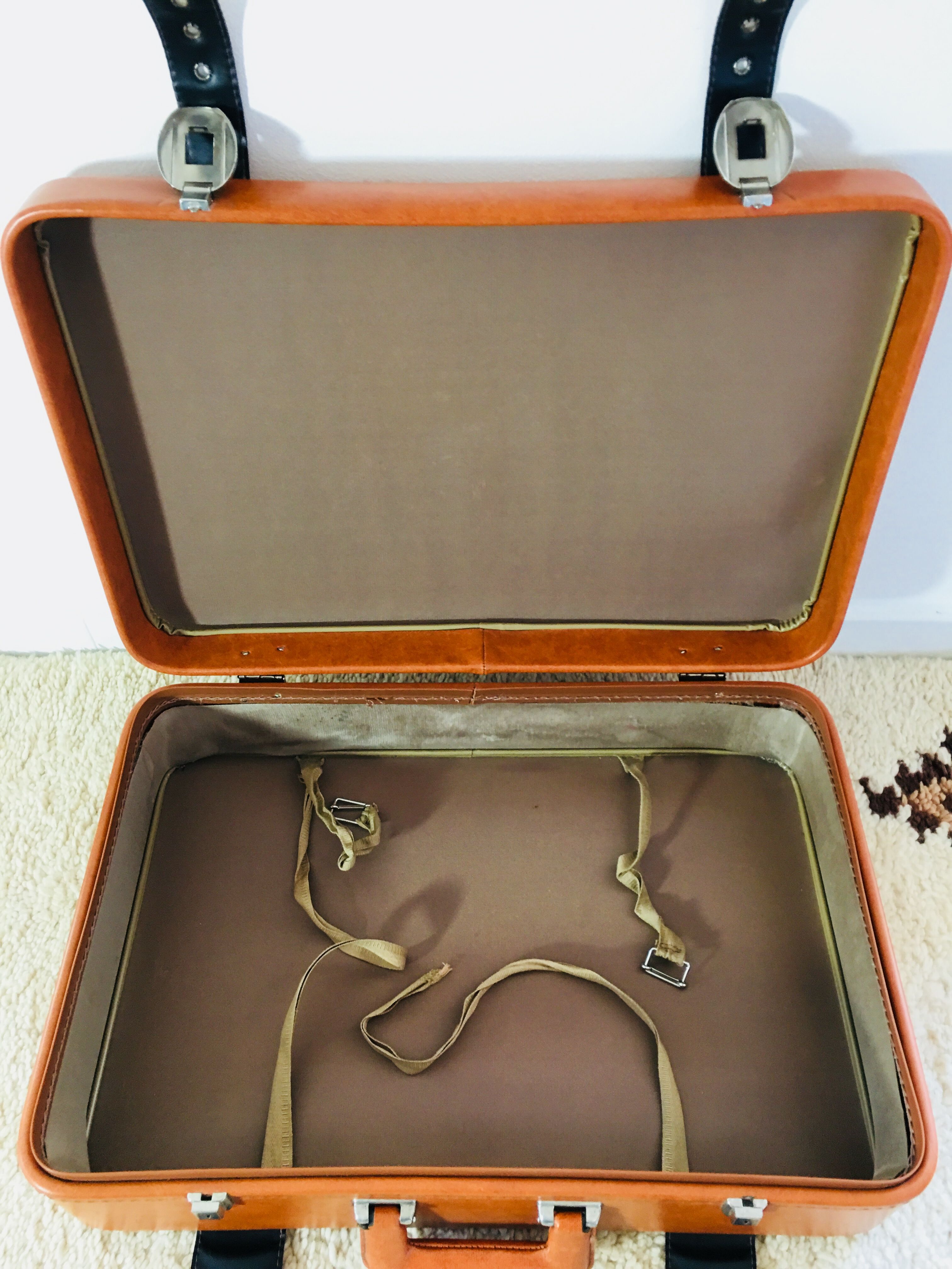 Vintage leather suitcase