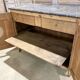 Oak buffet with a marble top from the 18th century.