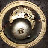 old Napoleon III marble fireplace surround with cups and pendulum