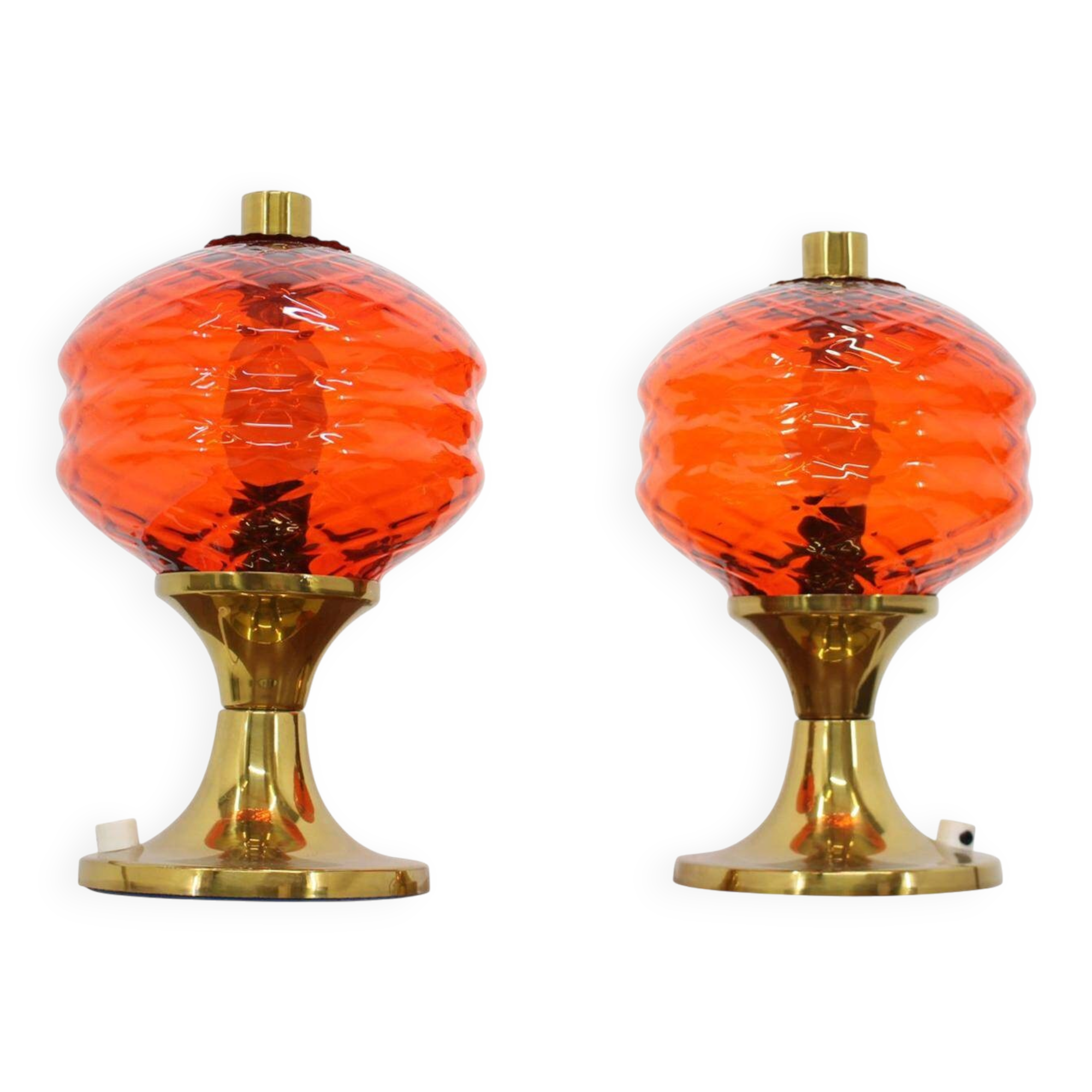 Pair of Design Glass Table Lamps, 1960s