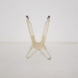 Mid-century white metal magazine stand