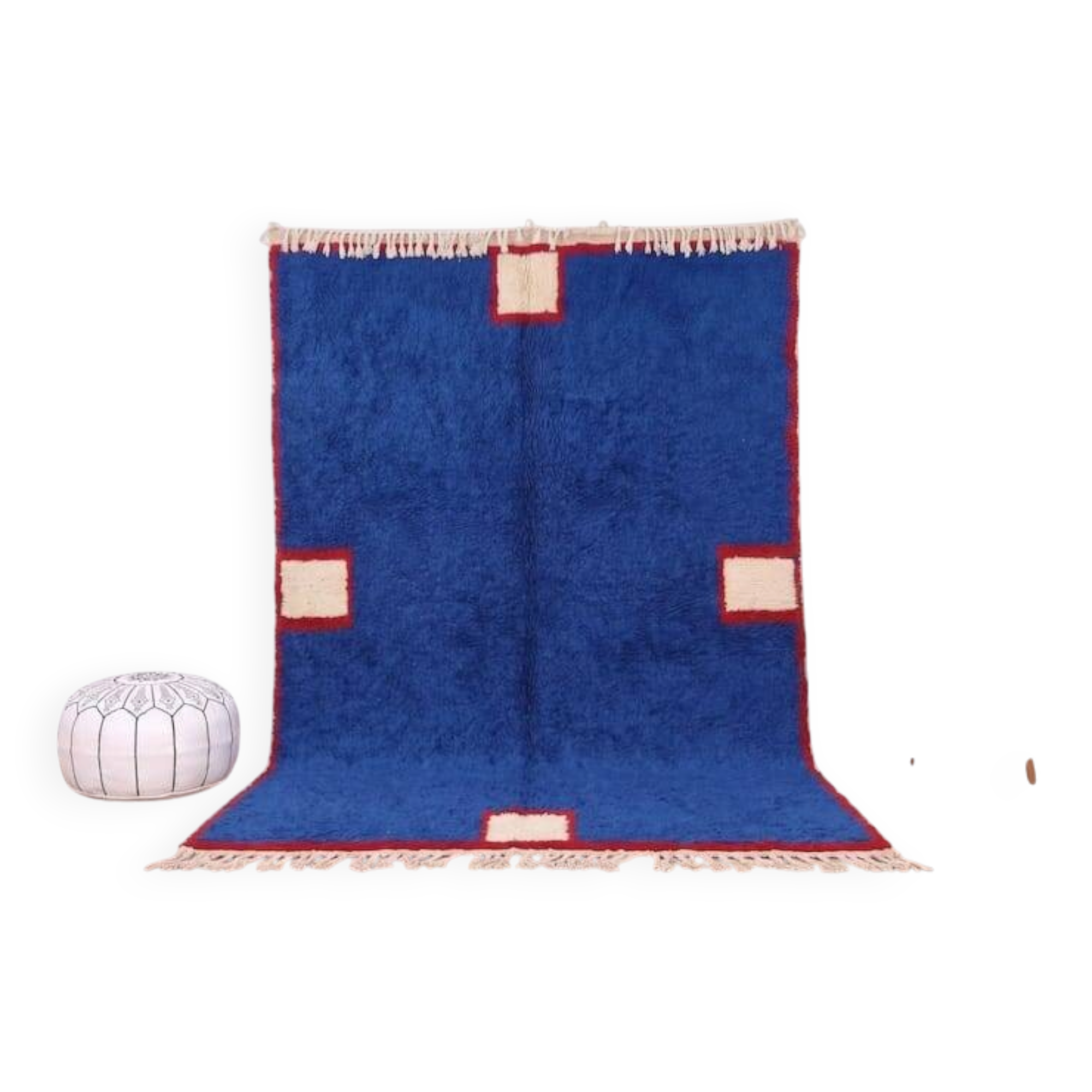 Grand tapis berbère marocain traditionnel authentique taille 3/4 m