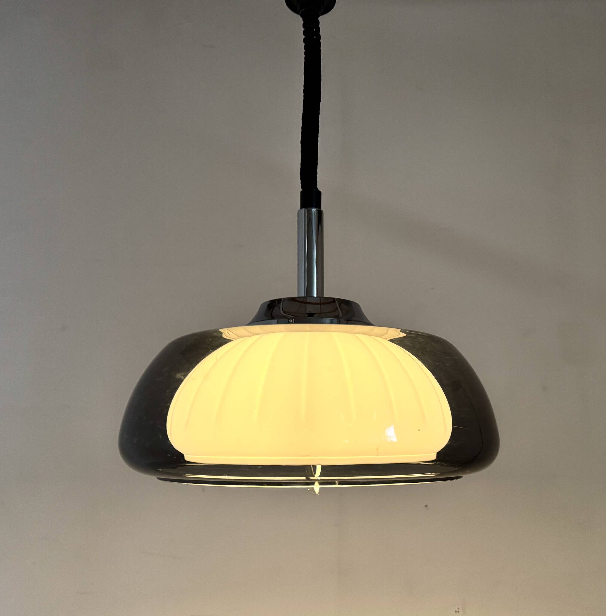 Mid-Century Space Age Adjustable Pendant Light, Italy