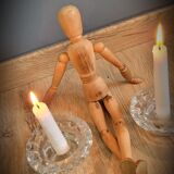 Duo candlesticks glass reims 2