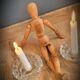 Duo candlesticks glass reims 2