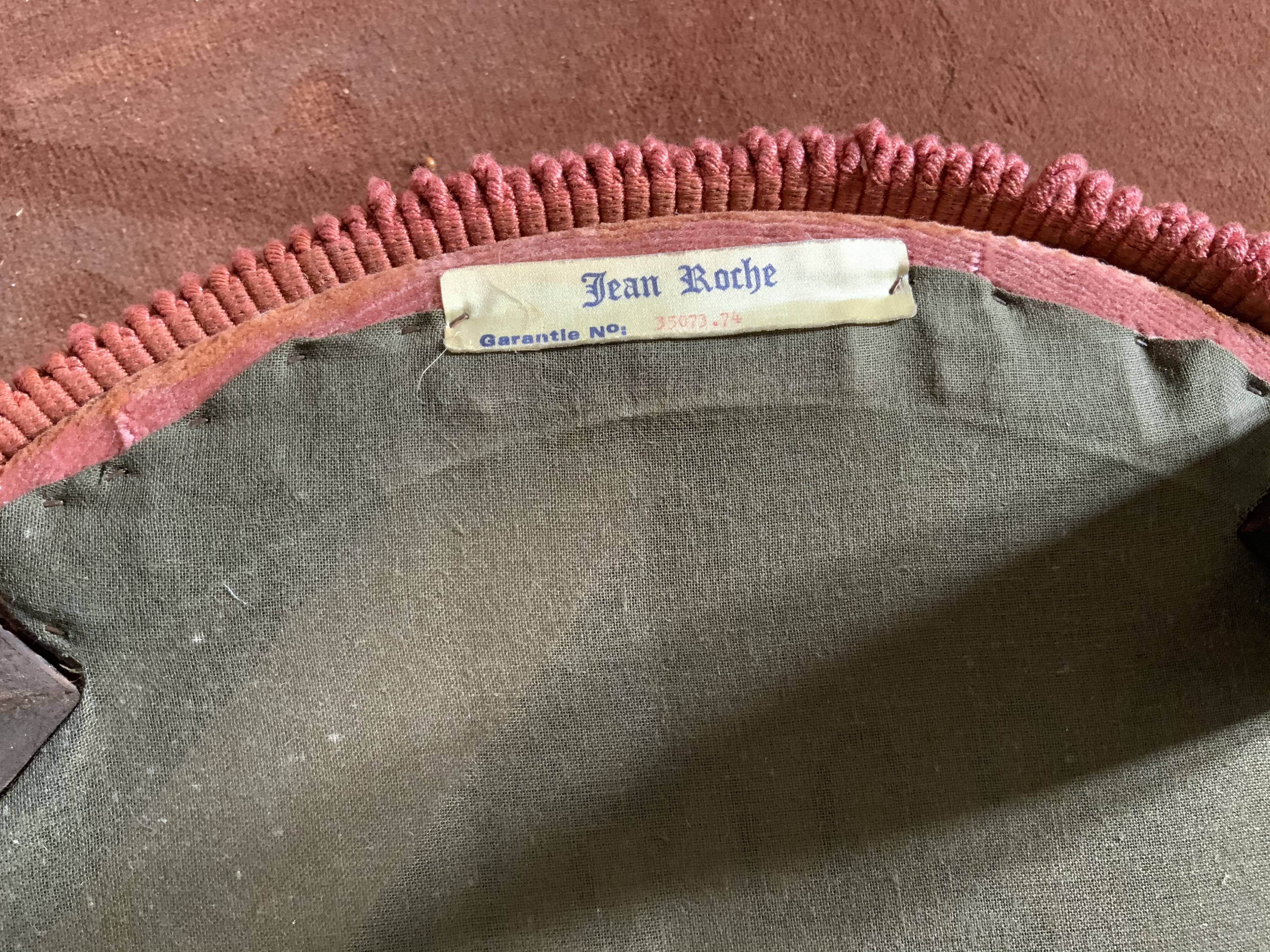 Vintage fringed pouf