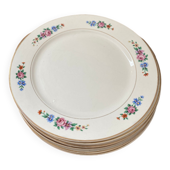 Set of 6 plates Sarreguemines