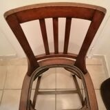 Chaise d'aisance en bois ancienne chene massif