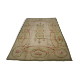 Antique Savonnerie French Carpet 1890 Handwoven Traditional French Antique Rug- 366x274cm