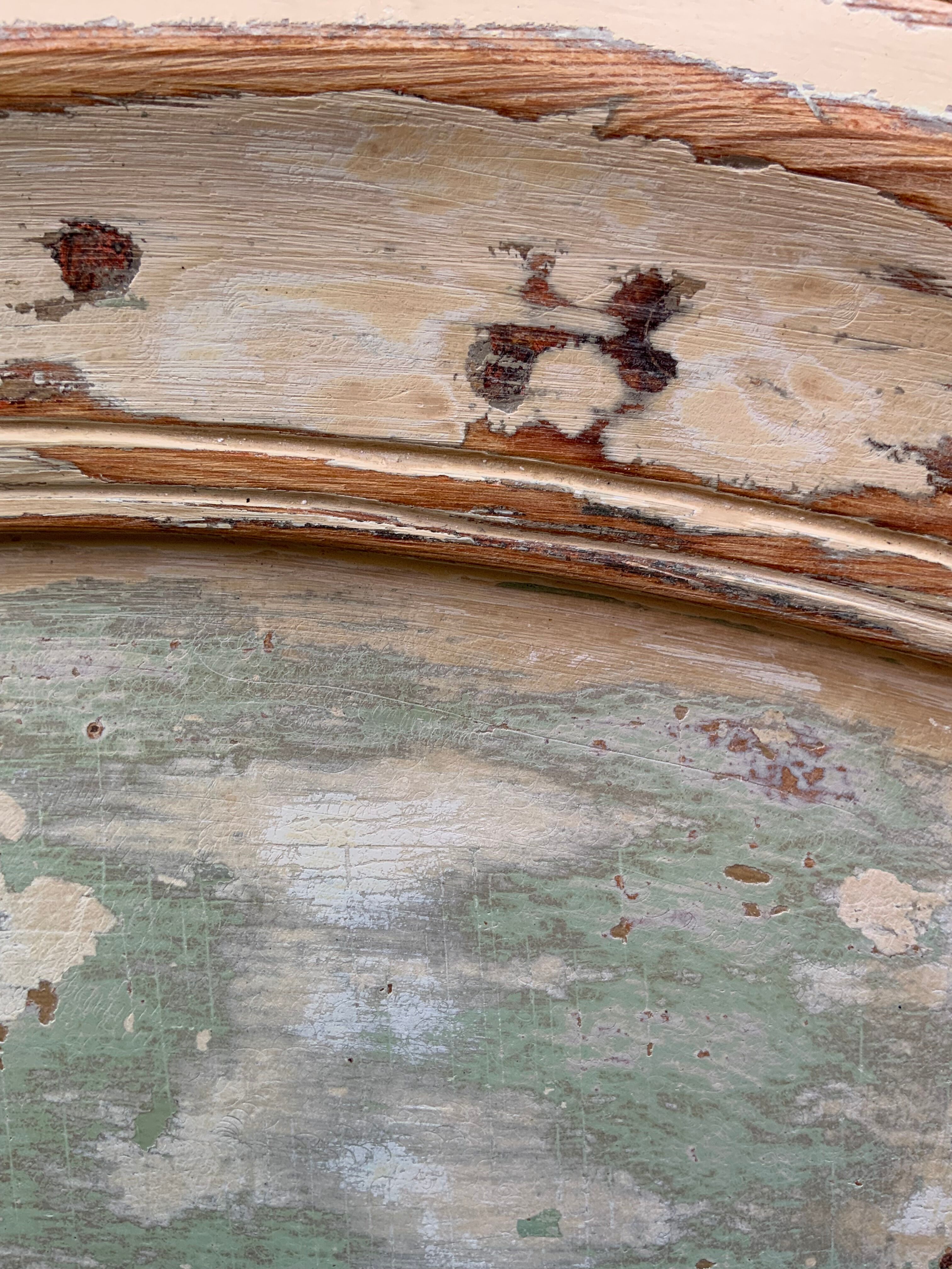 Antique mora clock long case, mint colour wood case 1800s