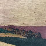 Landscape in vintage oil