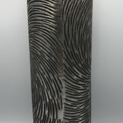 Vase tubulaire en céramique à effet de couleur argenté 39 cm