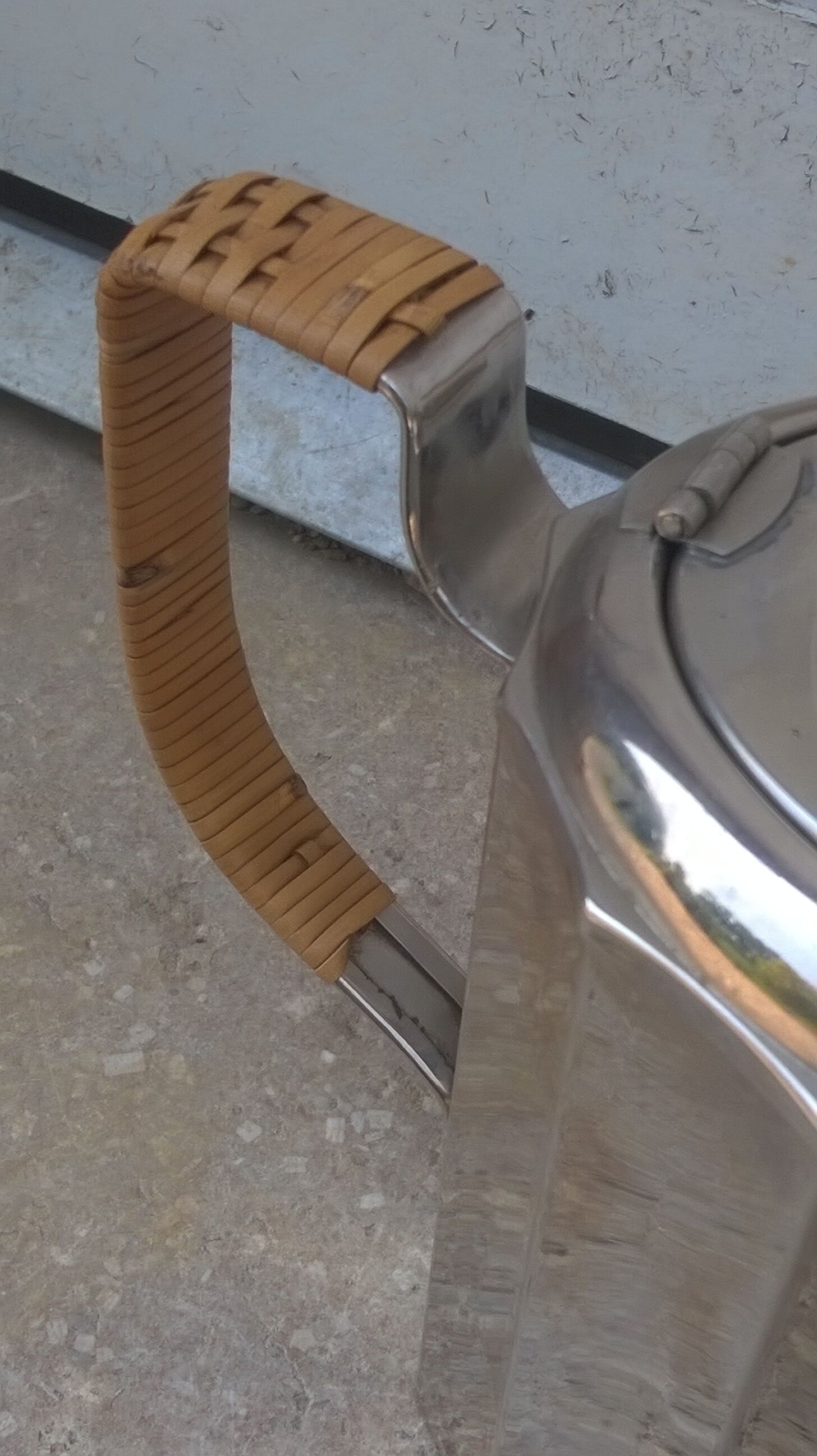 Silver metal teapot WMF year 1960