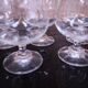 5 engraved vintage flower port glasses