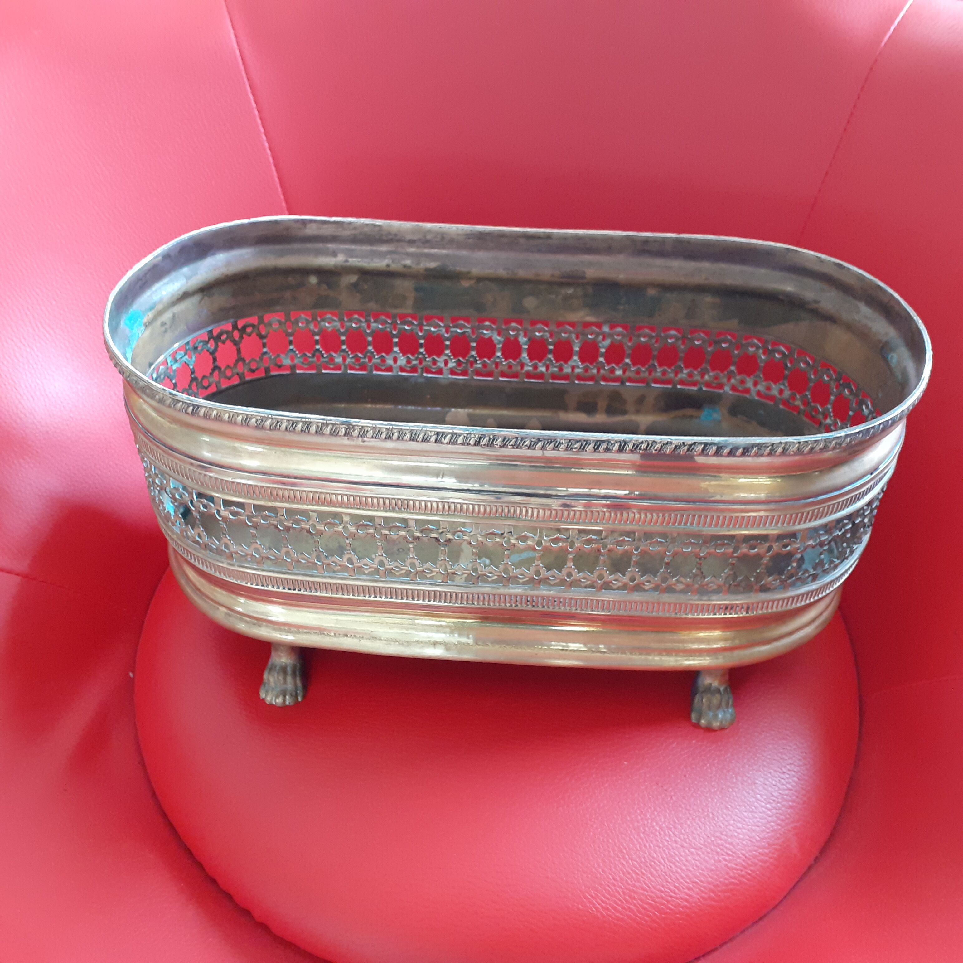 Nineteenth century brass planter