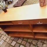 Comptoir de magasin vintage année 60 en chêne