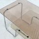 1980s 2-tier chrome coffee table