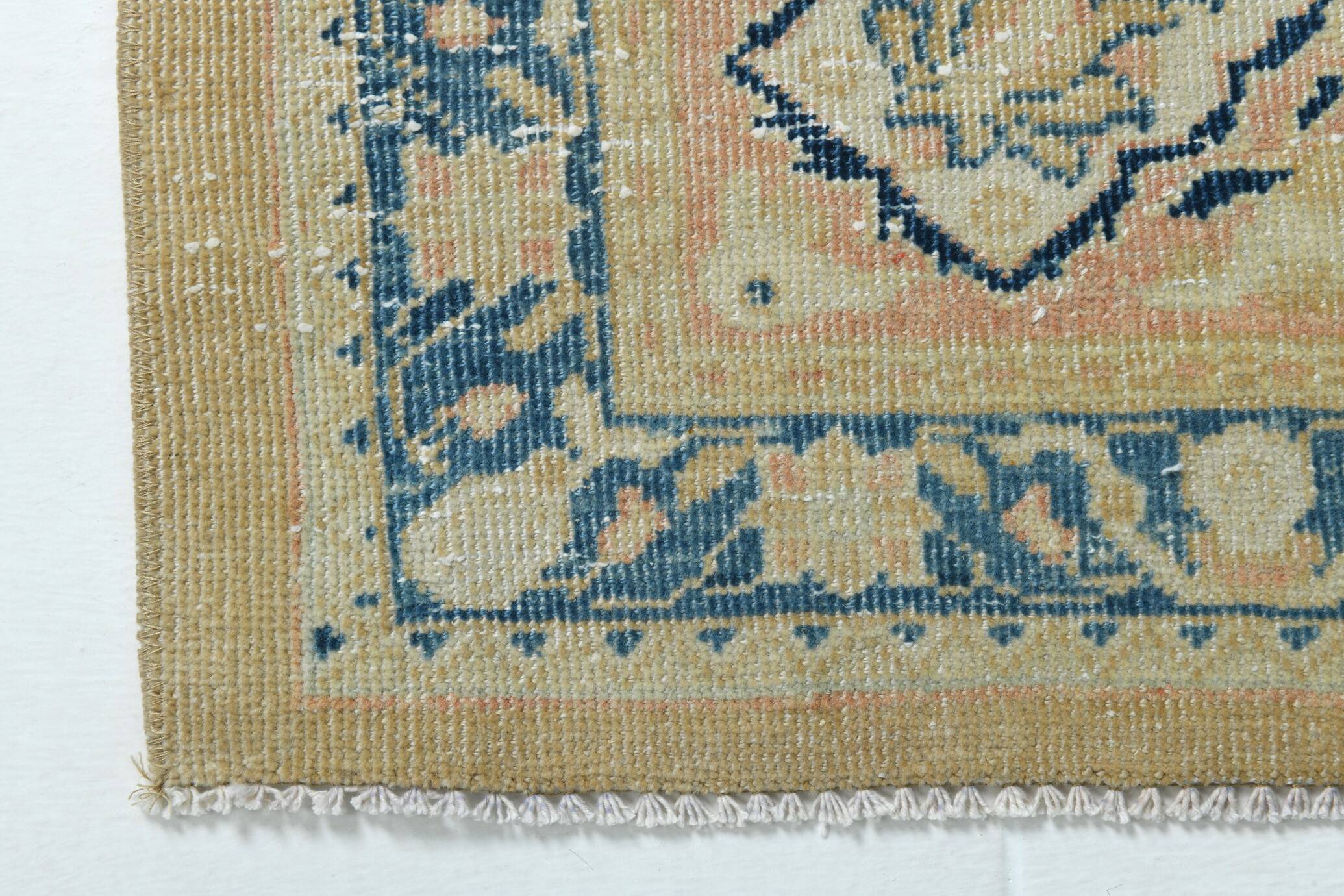Tapis Persan Vintage Beige Et Bleu à Motifs Floraux, 301x388Cm