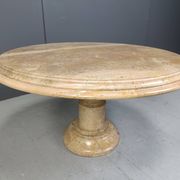 Vintage round Italian marble coffee table, 1960s