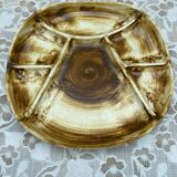 6 Longchamp Fondue Plates – 22 cm – Vintage Enameled Stoneware