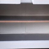 Buffet parisien 2 portes 2 tiroirs gris sarrazin chêne massif