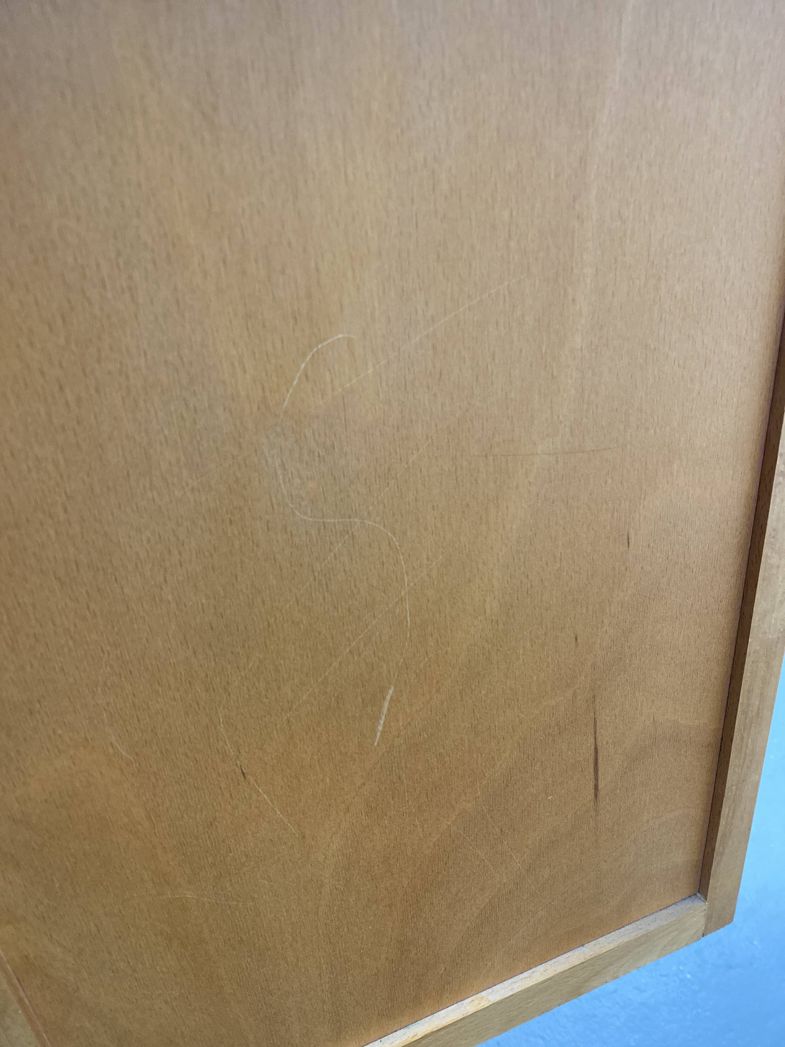 Bureau vintage en formica bois et métal