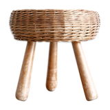 Tripod stool wicker Tony Paul, 50 years