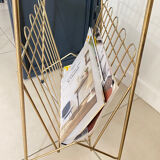 Vintage brass magazine table