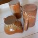 2 mugs + stoneware creamer