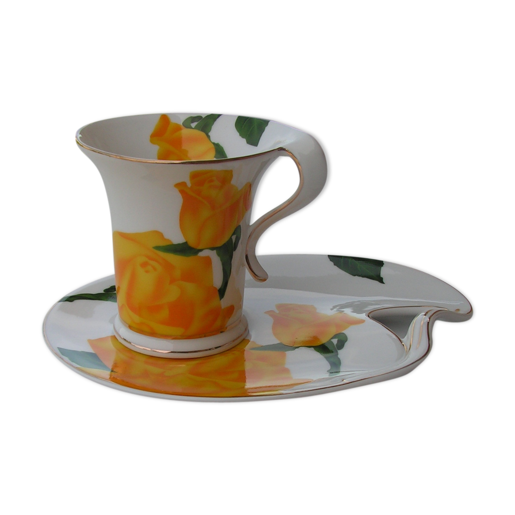 Tasse Et Soucoupe Serax En Porcelaine Blanche - Style Moderne - Vintage, Bon état - Fabriqué En Belgique